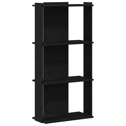 Libreria a 3 Ripiani Nera 60x30x120 cm in Legno Multistrato | homemem39