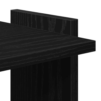 Libreria a 3 Ripiani Nera 60x30x120 cm in Legno Multistrato | homemem39