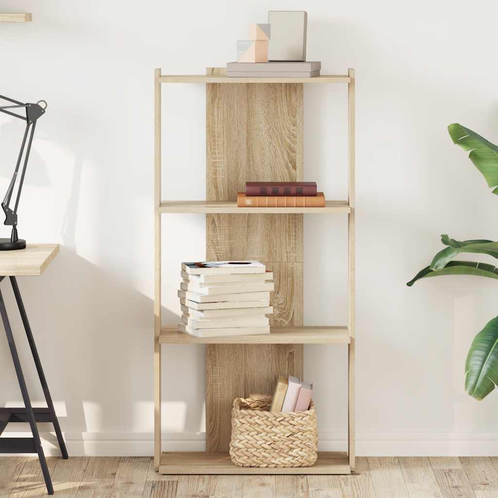 Libreria 3 Ripiani Rovere Sonoma 60x30x120 cm Legno Multistrato | homemem39