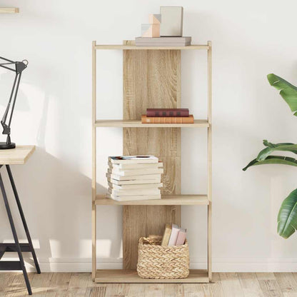 Libreria 3 Ripiani Rovere Sonoma 60x30x120 cm Legno Multistrato | homemem39