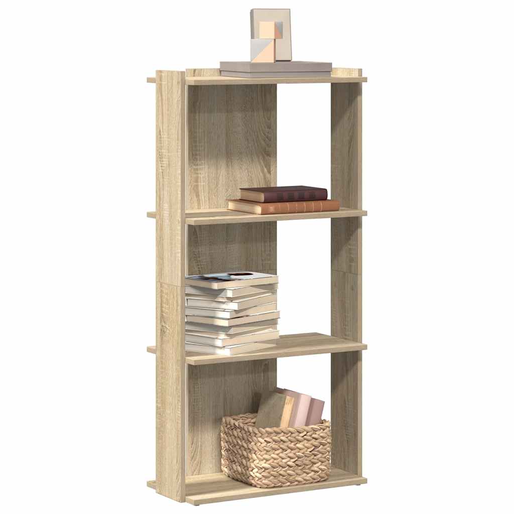 Libreria 3 Ripiani Rovere Sonoma 60x30x120 cm Legno Multistrato | homemem39