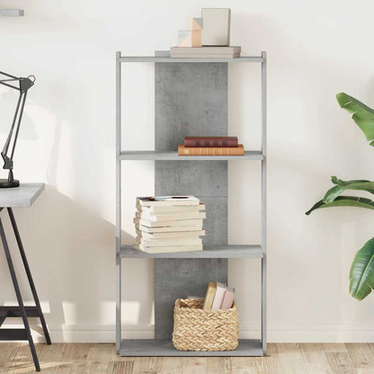 Libreria 3 Ripiani Grigio Cemento 60x30x120 cm Multistrato | homemem39