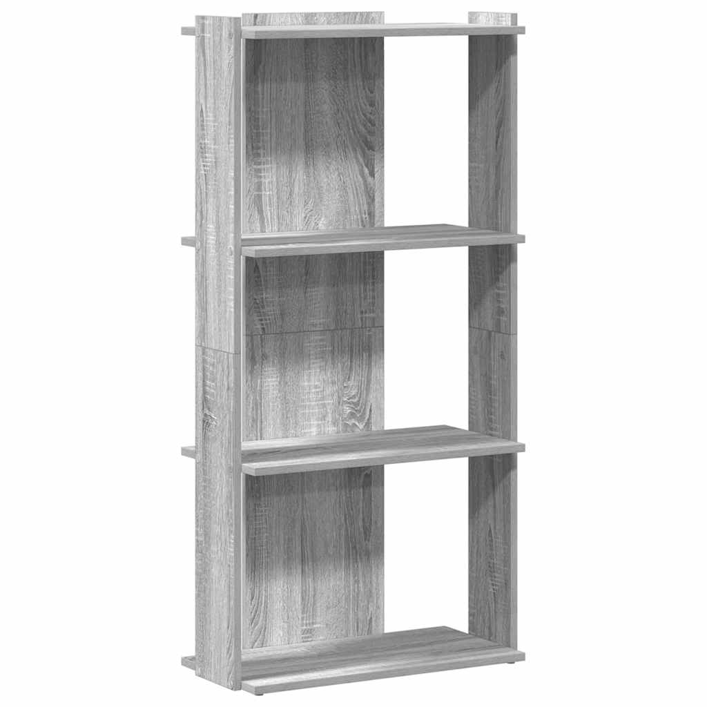 Libreria 3 Ripiani Grigio Sonoma 60x30x120cm Legno Multistrato | homemem39