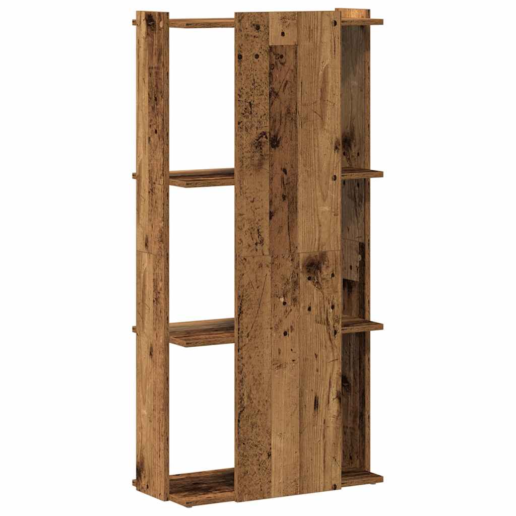 Libreria a 3 Ripiani Legno Vecchio 60x30x120 cm in Truciolato | homemem39