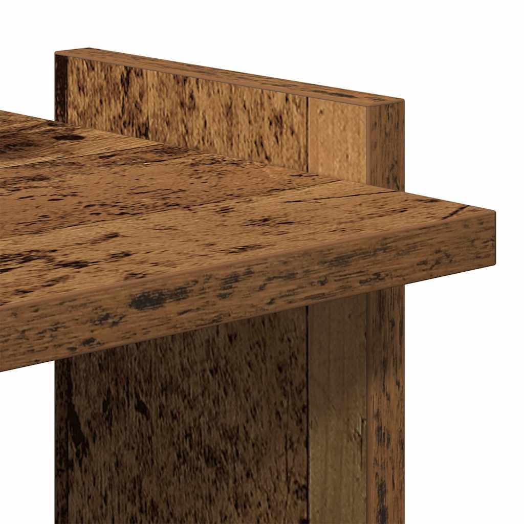 Libreria a 3 Ripiani Legno Vecchio 60x30x120 cm in Truciolato | homemem39