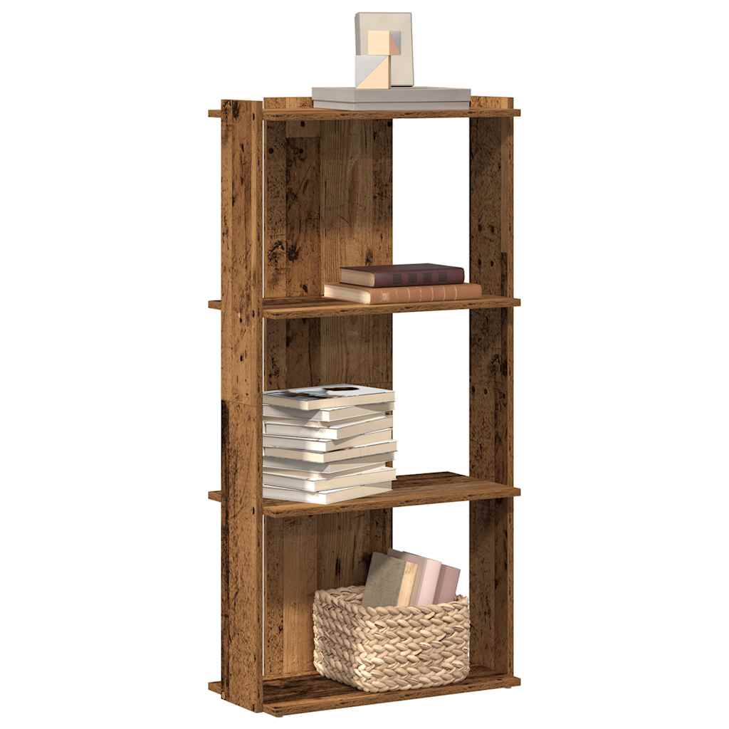 Libreria a 3 Ripiani Legno Vecchio 60x30x120 cm in Truciolato | homemem39