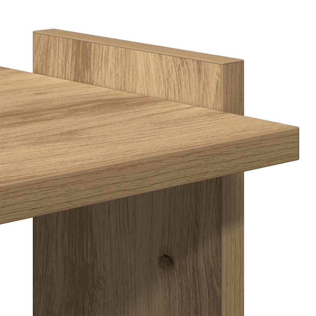 Libreria a 3 Ripiani Rovere Artigianale 60x30x120 cm Truciolato | homemem39