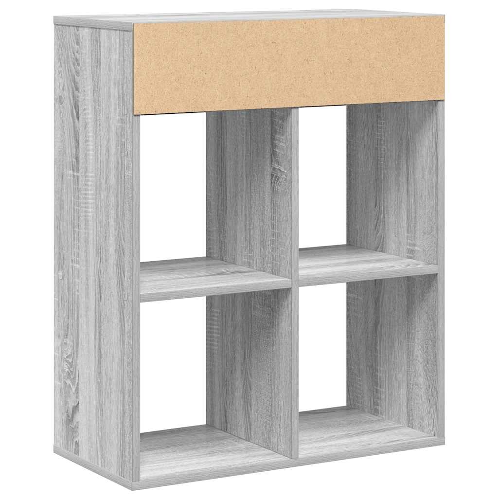 Libreria Grigio Sonoma 66x31x80 cm in Legno Multistrato