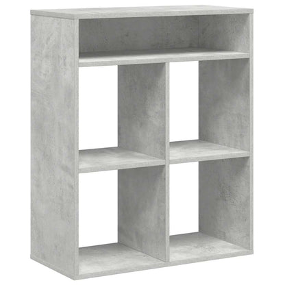 Libreria Grigio Cemento 66x31x80 cm in Legno Multistrato