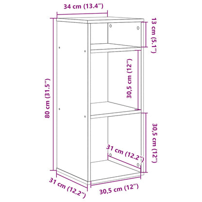 Libreria Rovere Sonoma 34x31x80 cm in Legno Multistrato | homemem39