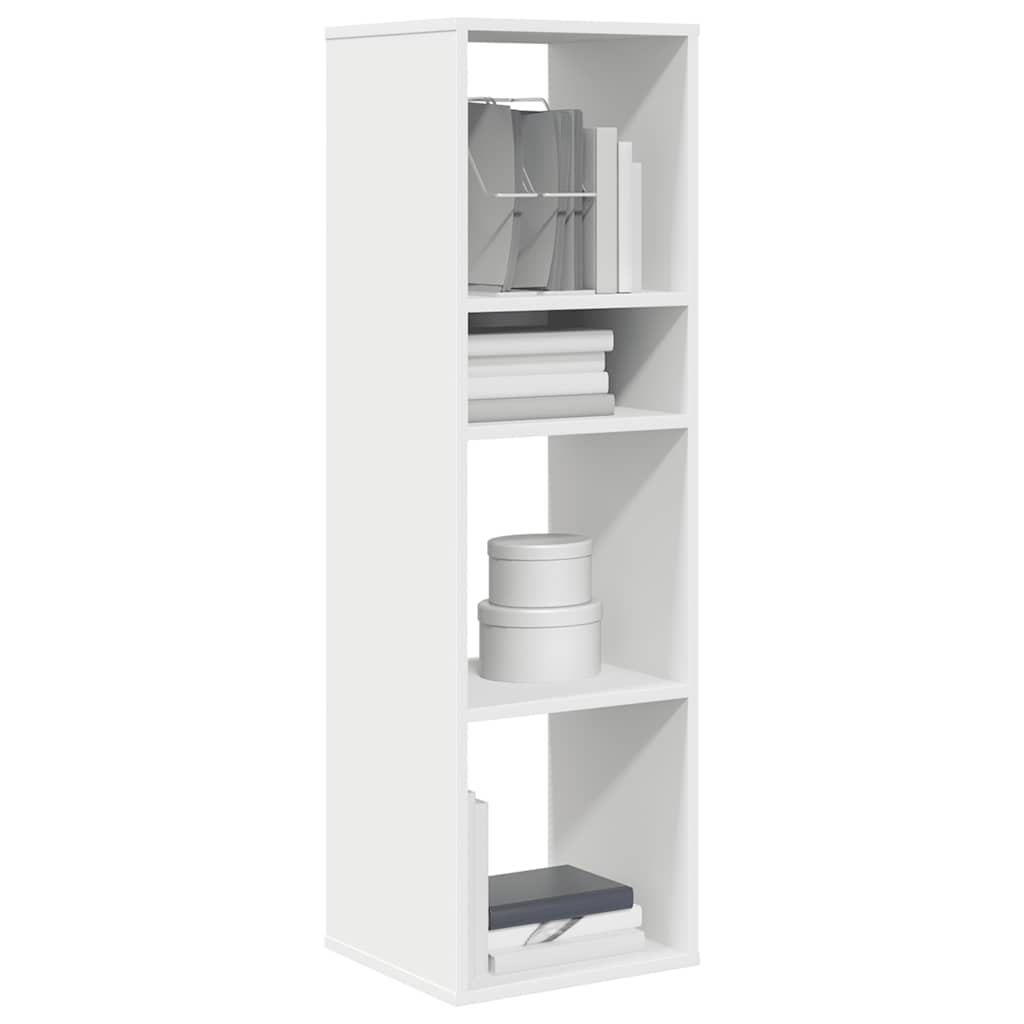 Libreria Bianca 34x31x112 cm in Legno Multistrato | homemem39