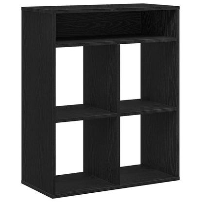 Libreria Nera 66x31x80 cm in Legno Multistrato