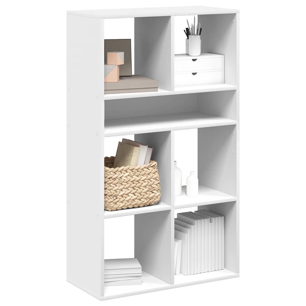 Libreria Bianca 66x31x112 cm in Legno Multistrato | homemem39