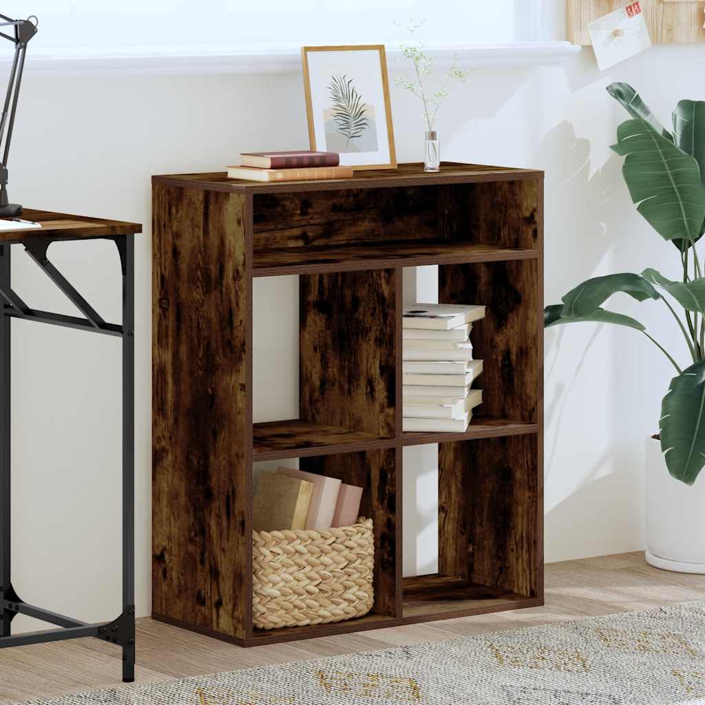 Libreria Rovere Fumo 66x31x80 cm in Legno Multistrato | homemem39