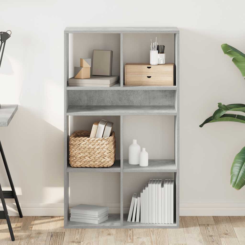 Libreria Grigio Cemento 66x31x112 cm in Legno Multistrato | homemem39