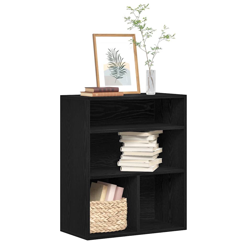 Libreria Nera 60x30x71,5 cm in Legno Multistrato | homemem39