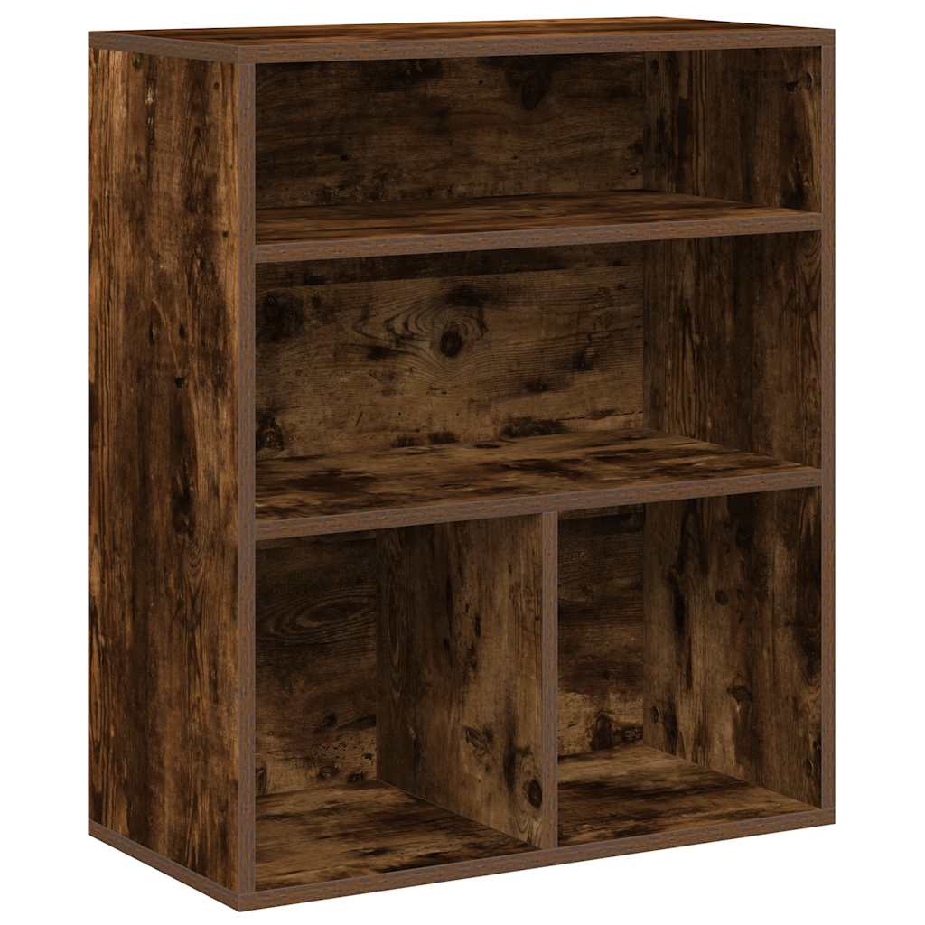 Libreria Rovere Fumo 60x30x71,5 cm in Legno Multistrato | homemem39