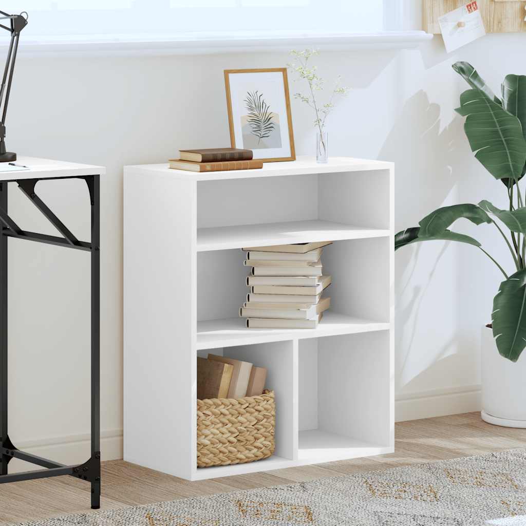 Libreria Bianca 60x30x71,5 cm in Legno Multistrato | homemem39