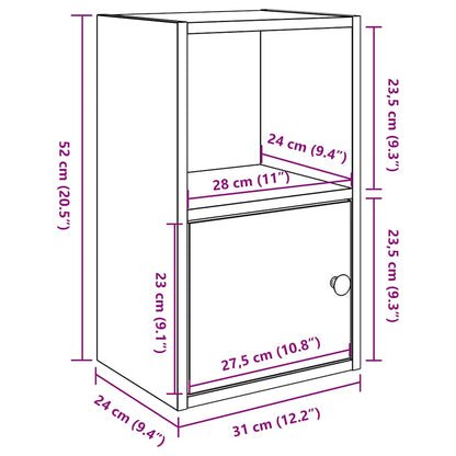 Libreria Bianca 31x24x52 cm in Legno Multistrato | homemem39