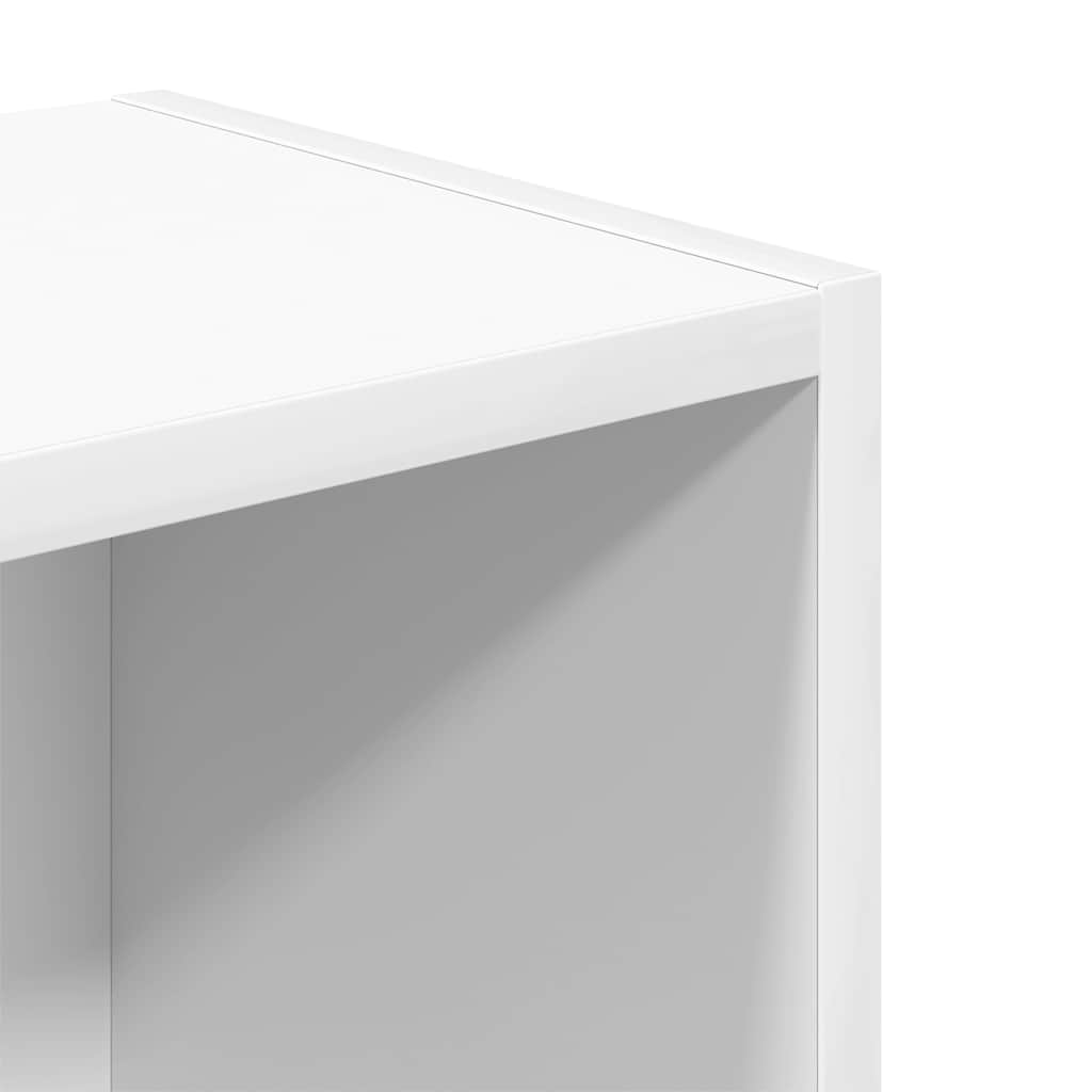 Libreria Bianca 31x24x77 cm in Legno Multistrato | homemem39