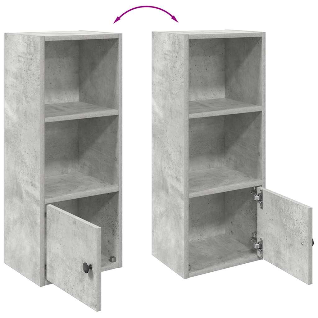 Libreria Grigio Cemento 31x24x77 cm in Legno Multistrato | homemem39