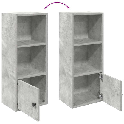 Libreria Grigio Cemento 31x24x77 cm in Legno Multistrato | homemem39