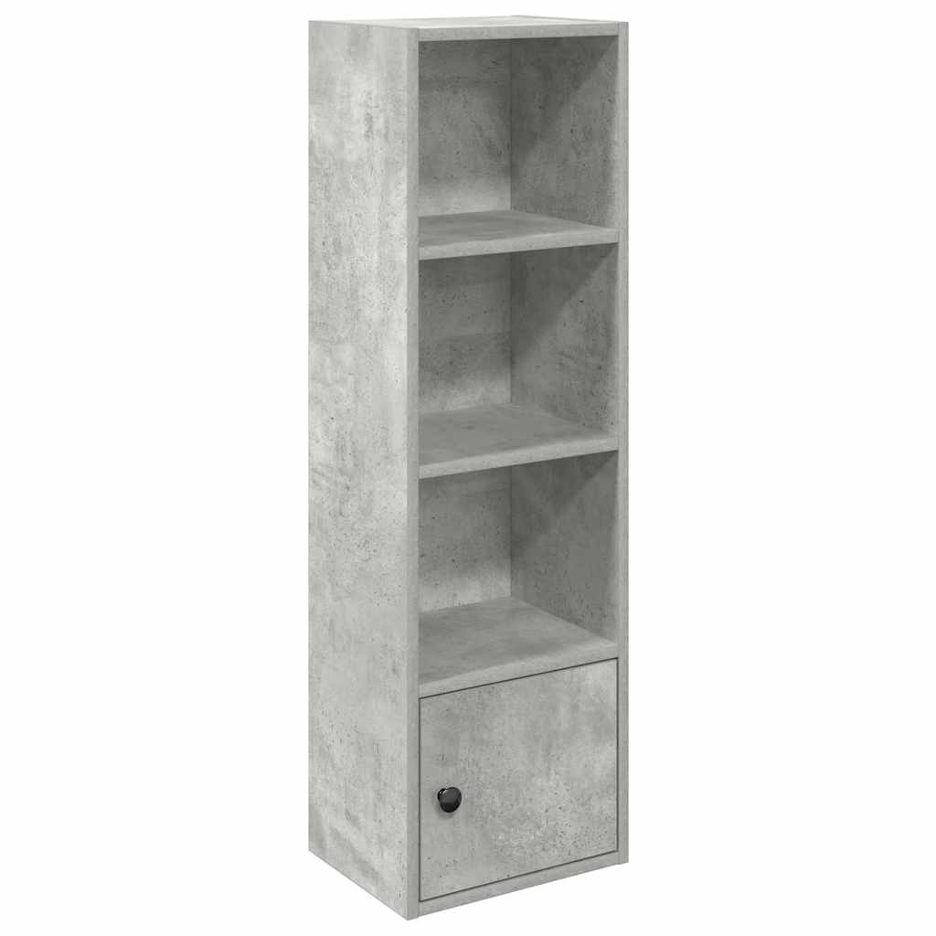 Libreria Grigio Cemento 31x24x102 cm in Legno Multistrato