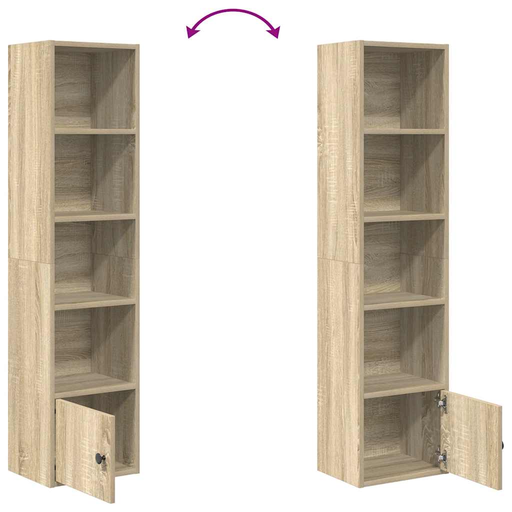 Libreria Rovere Sonoma 31x24x127 cm in Legno Multistrato | homemem39