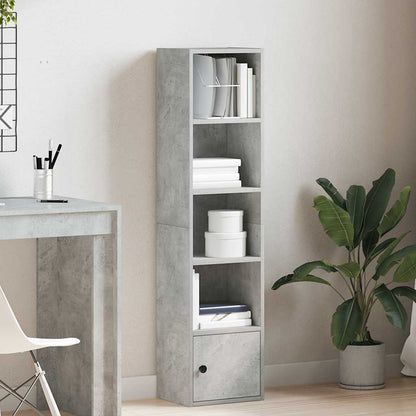 Libreria Grigio Cemento 31x24x127 cm in Legno Multistrato | homemem39