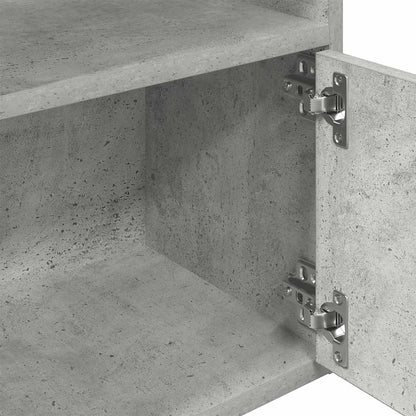 Libreria Grigio Cemento 31x24x127 cm in Legno Multistrato | homemem39