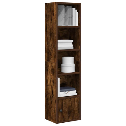 Libreria Rovere Fumo 31x24x127 cm in Legno Multistrato