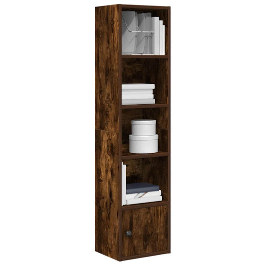 Libreria Rovere Fumo 31x24x127 cm in Legno Multistrato