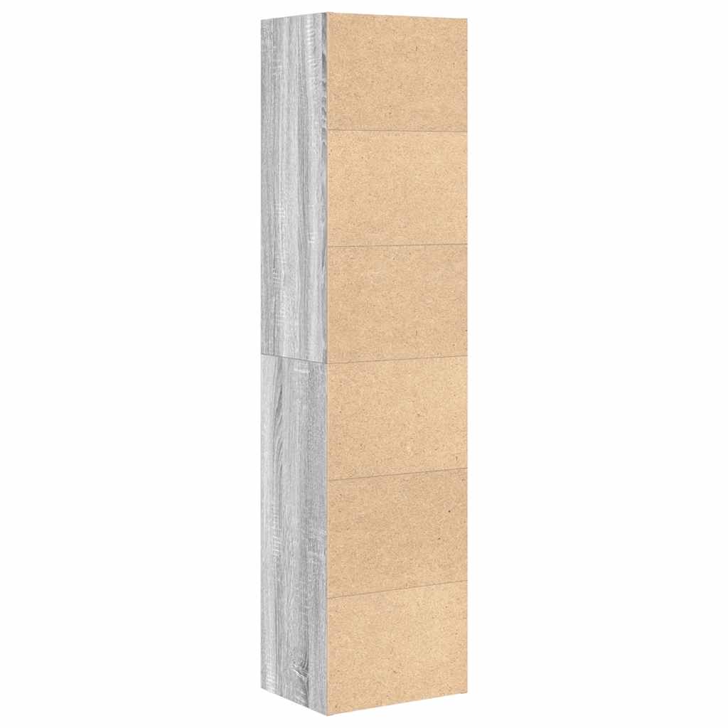 Libreria Grigio Sonoma 31x24x127 cm in Legno Multistrato | homemem39