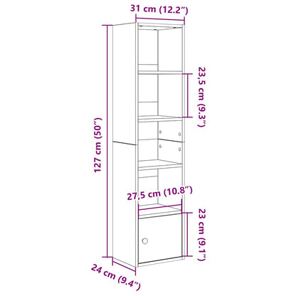 Libreria Rovere Artigianale 31x24x127 cm in Legno Multistrato | homemem39