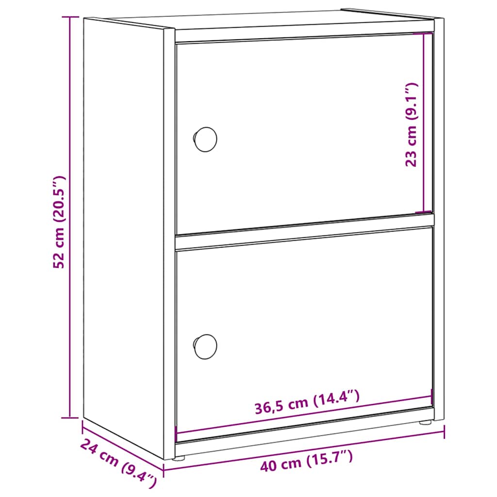 Libreria Rovere Sonoma 40x24x52 cm in Legno Multistrato | homemem39