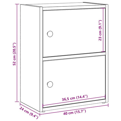 Libreria Rovere Fumo 40x24x52 cm in Legno Multistrato | homemem39