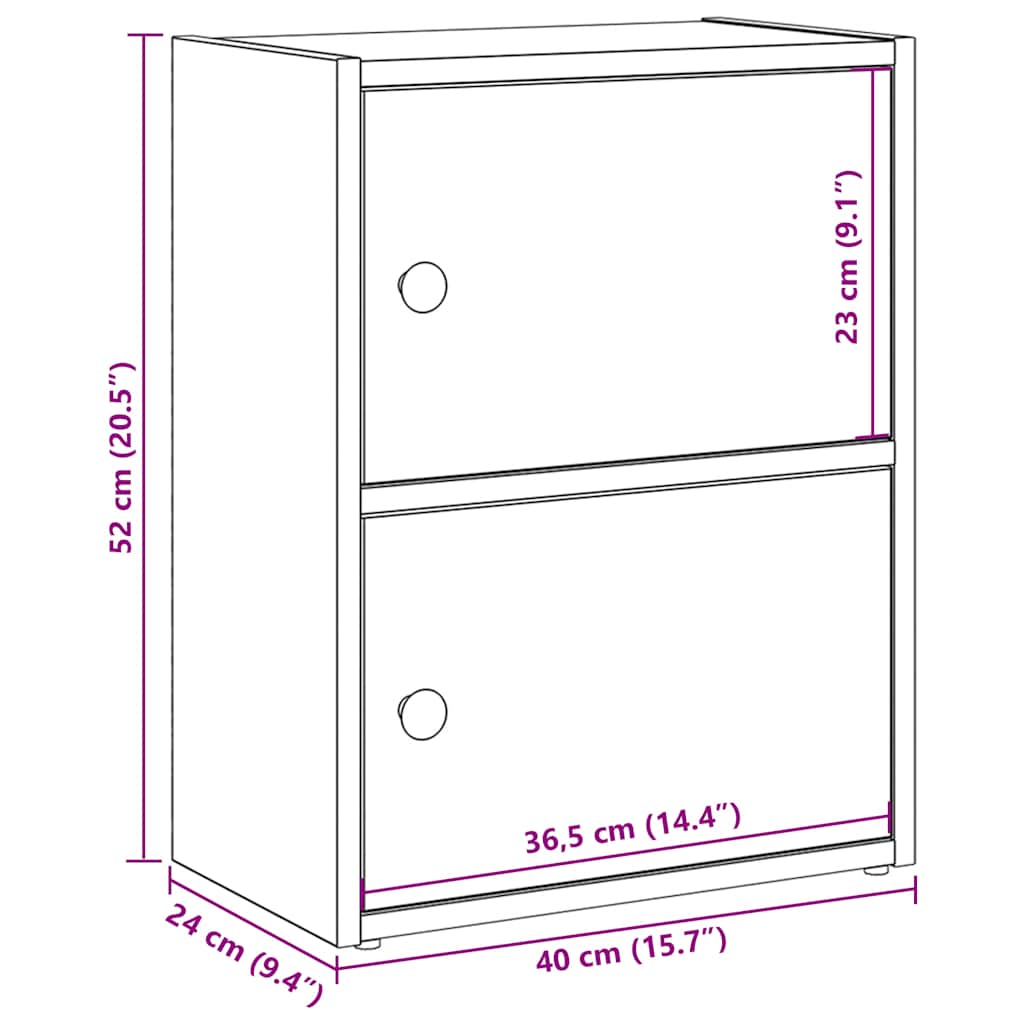 Libreria Grigio Sonoma 40x24x52 cm in Legno Multistrato | homemem39