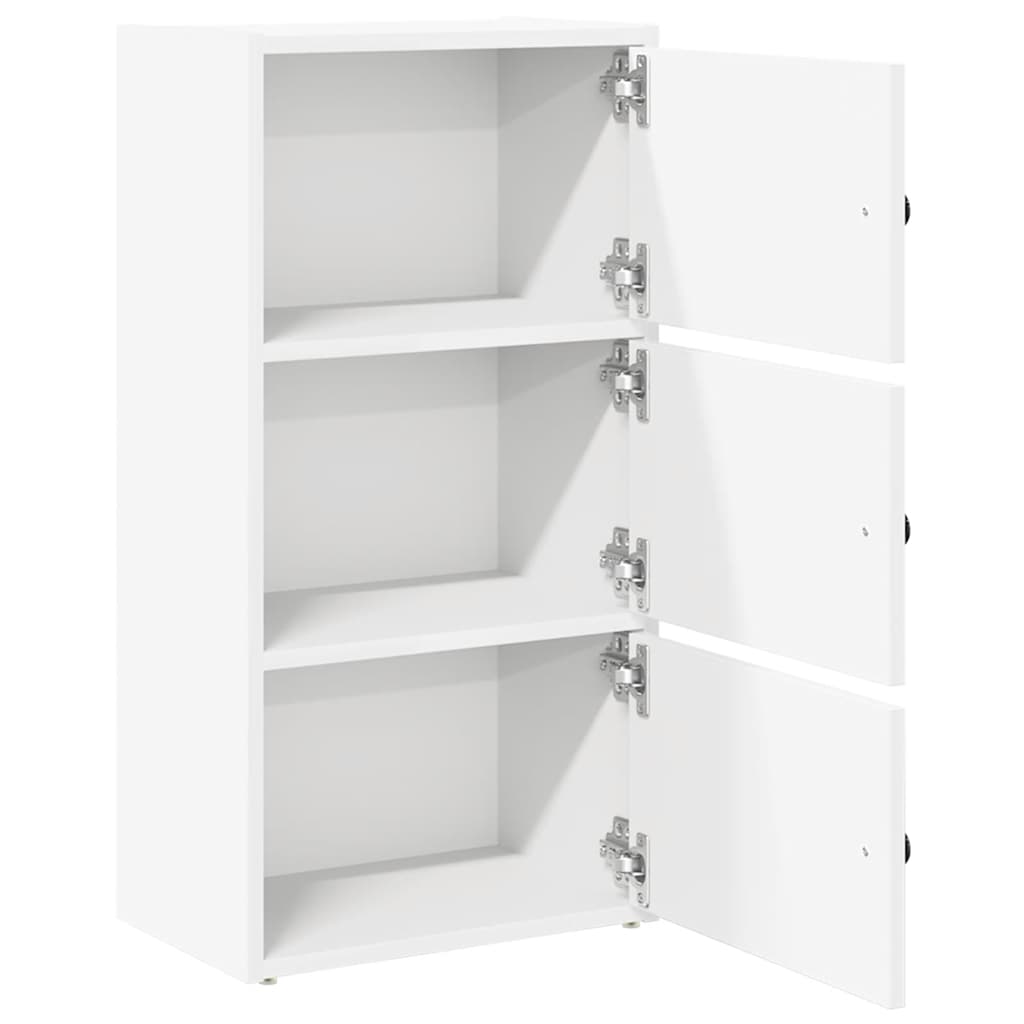 Libreria Bianca 40x24x77 cm in Legno Multistrato | homemem39