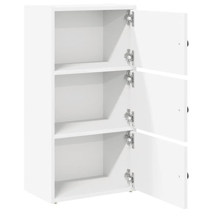 Libreria Bianca 40x24x77 cm in Legno Multistrato | homemem39