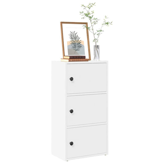 Libreria Bianca 40x24x77 cm in Legno Multistrato | homemem39