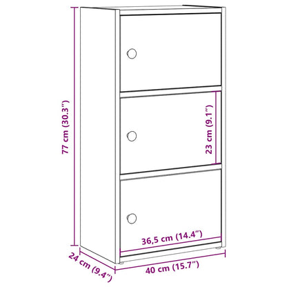 Libreria Rovere Sonoma 40x24x77 cm in Legno Multistrato | homemem39