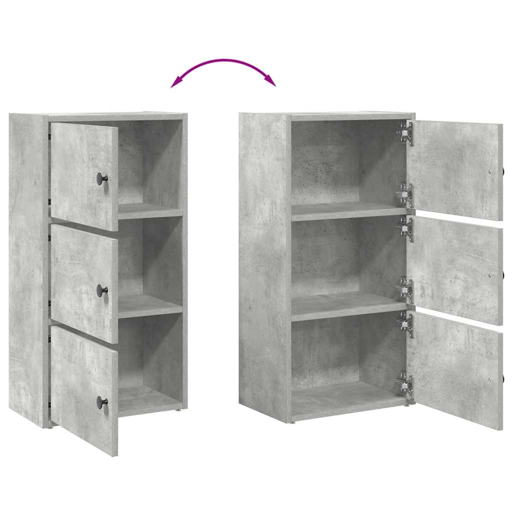 Libreria Grigio Cemento 40x24x77 cm in Legno Multistrato | homemem39
