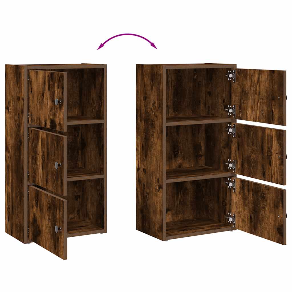 Libreria Rovere Fumo 40x24x77 cm in Legno Multistrato | homemem39