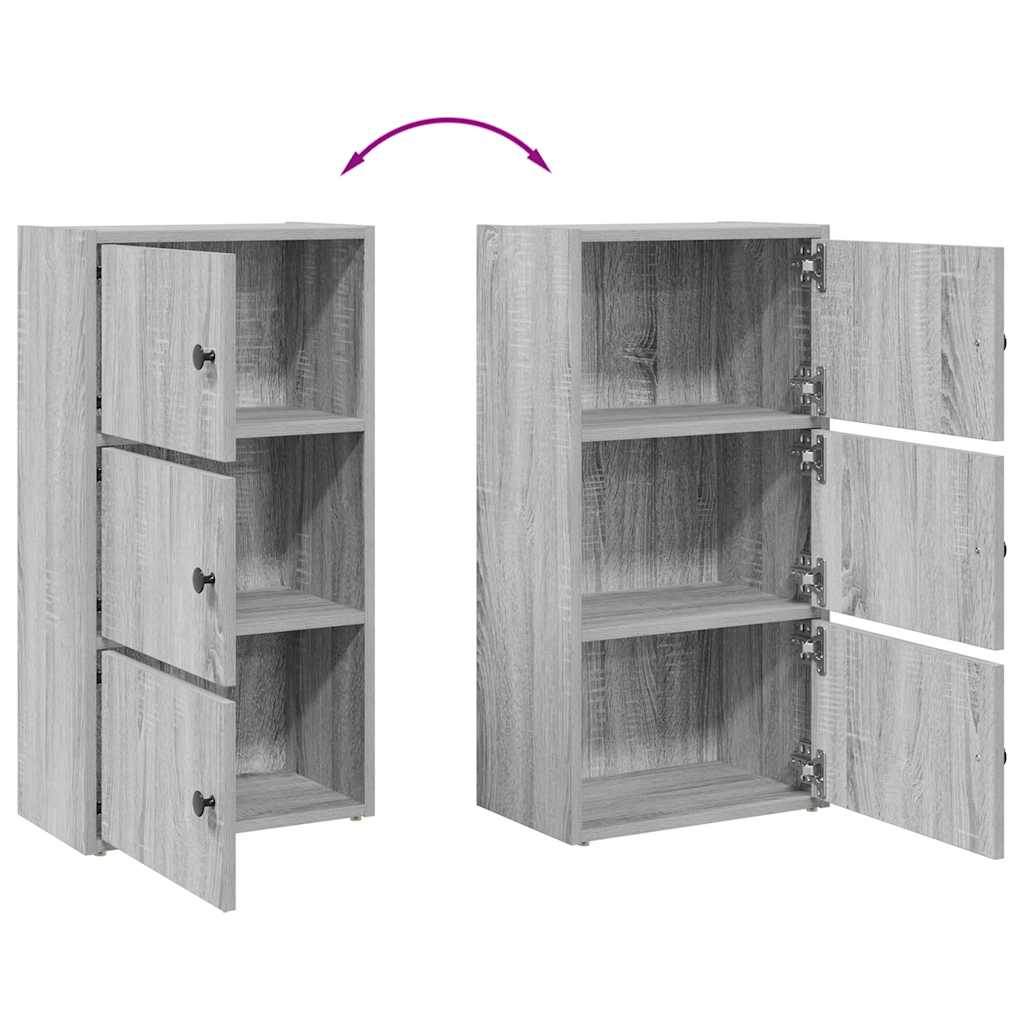 Libreria Grigio Sonoma 40x24x77 cm in Legno Multistrato | homemem39