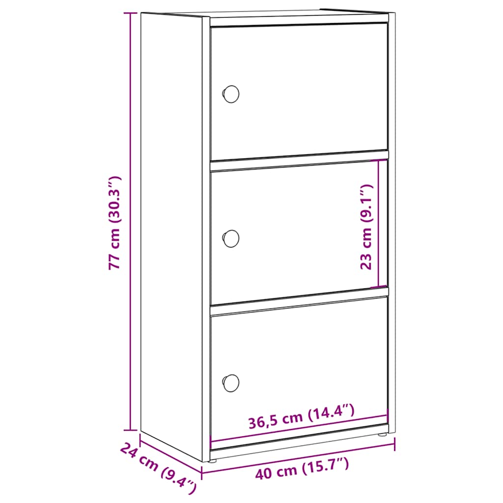 Libreria Rovere Artigianale 40x24x77 cm in Legno Multistrato | homemem39