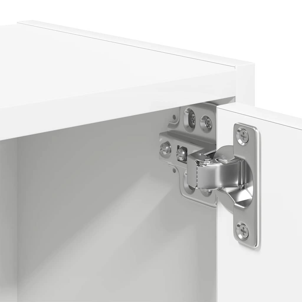 Libreria Bianca 40x24x102 cm in Legno Multistrato | homemem39