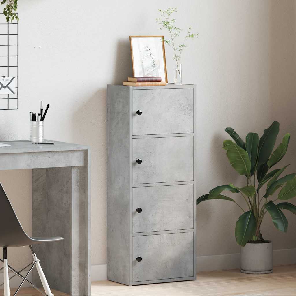 Libreria Grigio Cemento 40x24x102 cm in Legno Multistrato | homemem39