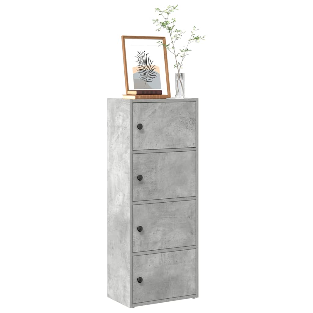 Libreria Grigio Cemento 40x24x102 cm in Legno Multistrato | homemem39