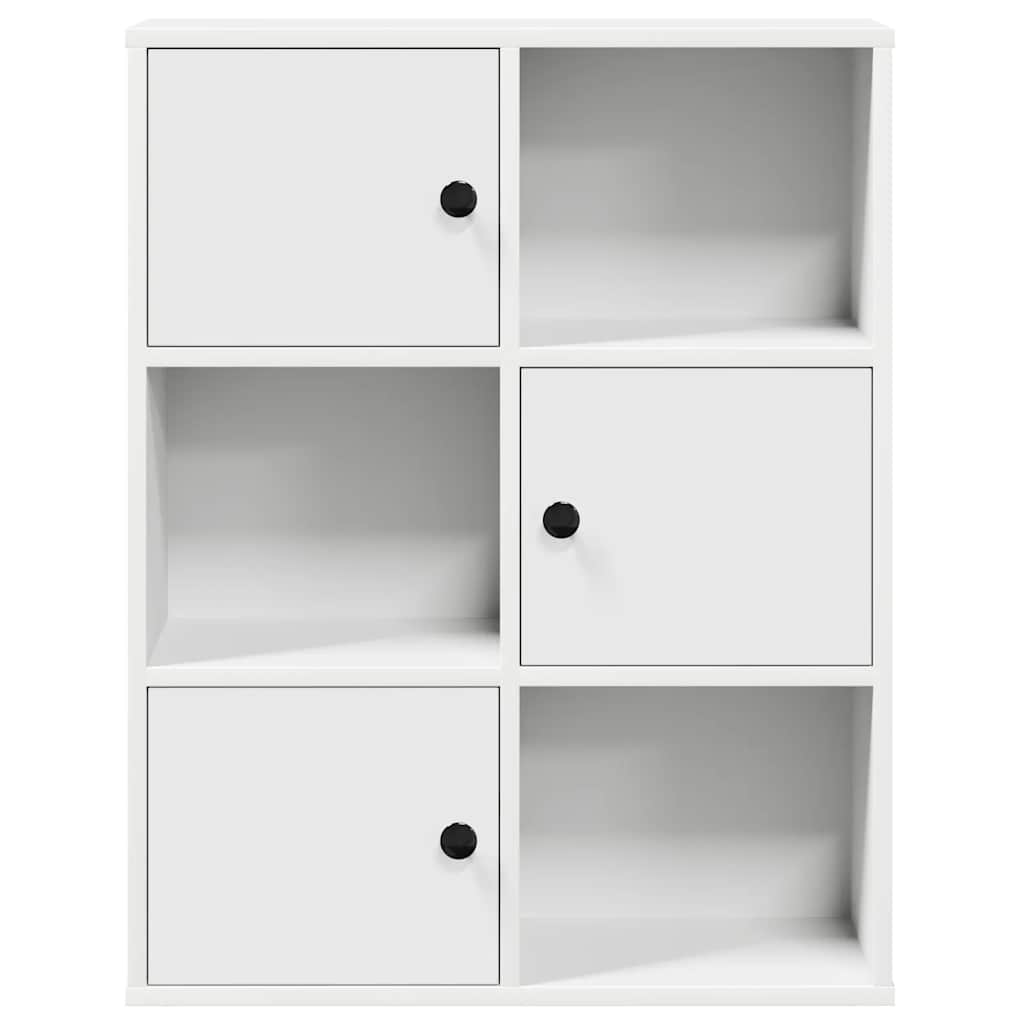 Libreria Bianca 60x24x76,5 cm in Legno Multistrato | homemem39