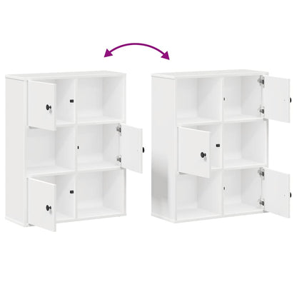 Libreria Bianca 60x24x76,5 cm in Legno Multistrato | homemem39